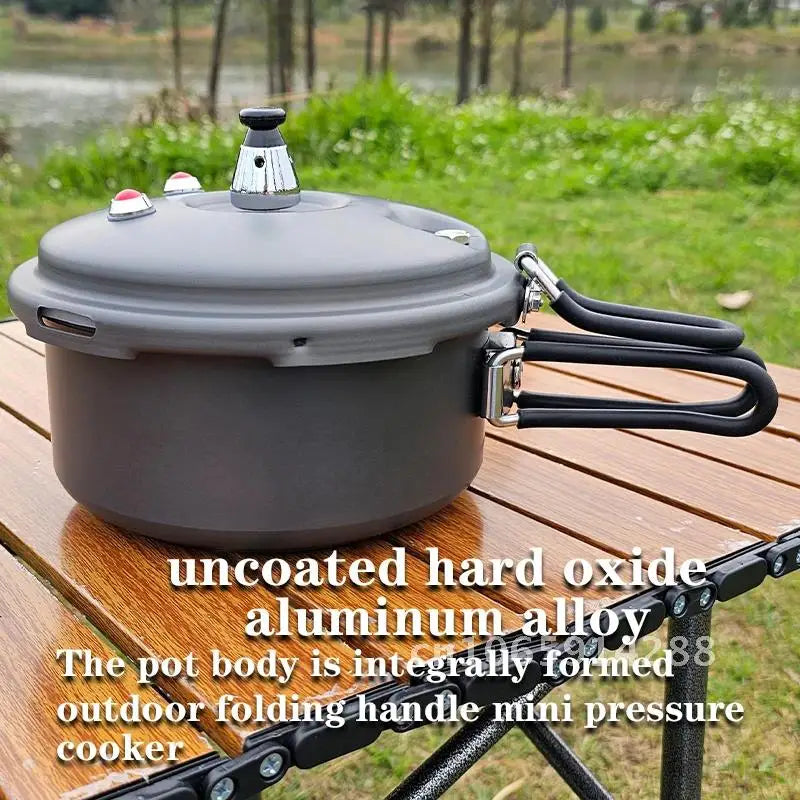 Portable Folding Outdoor Pressure Cooker Hiking Mountaineering Pressure Cooker 80kpa Plateau Cookware Camping Mini 1.8L
