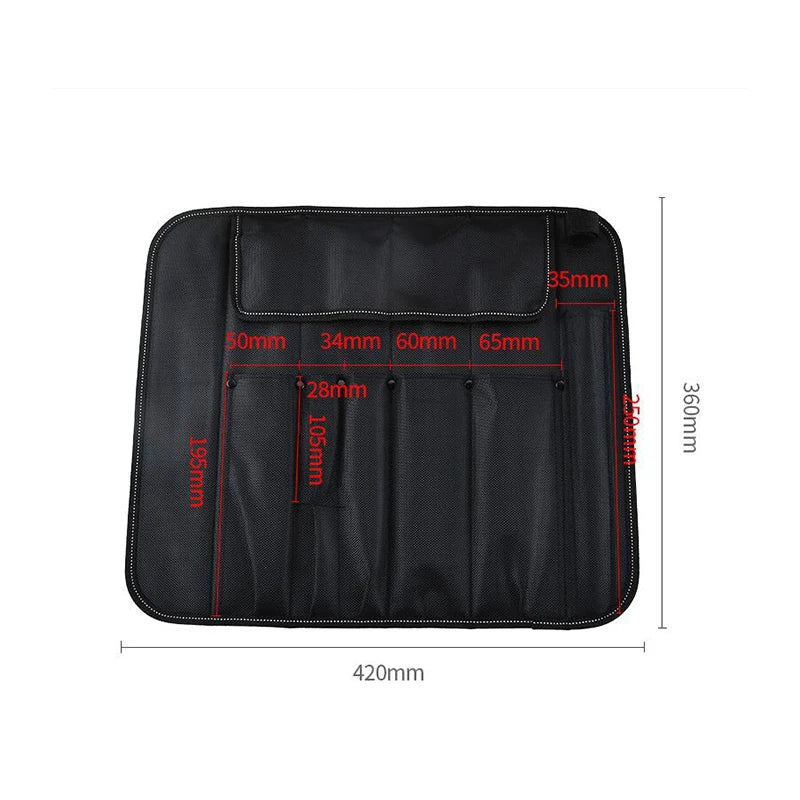 6 Pockets Cooking Chef Knife Roll Bag Kitchen Cutter Storage Holder Outdoor Camping Travel Portable Carry Knives Protective Case
