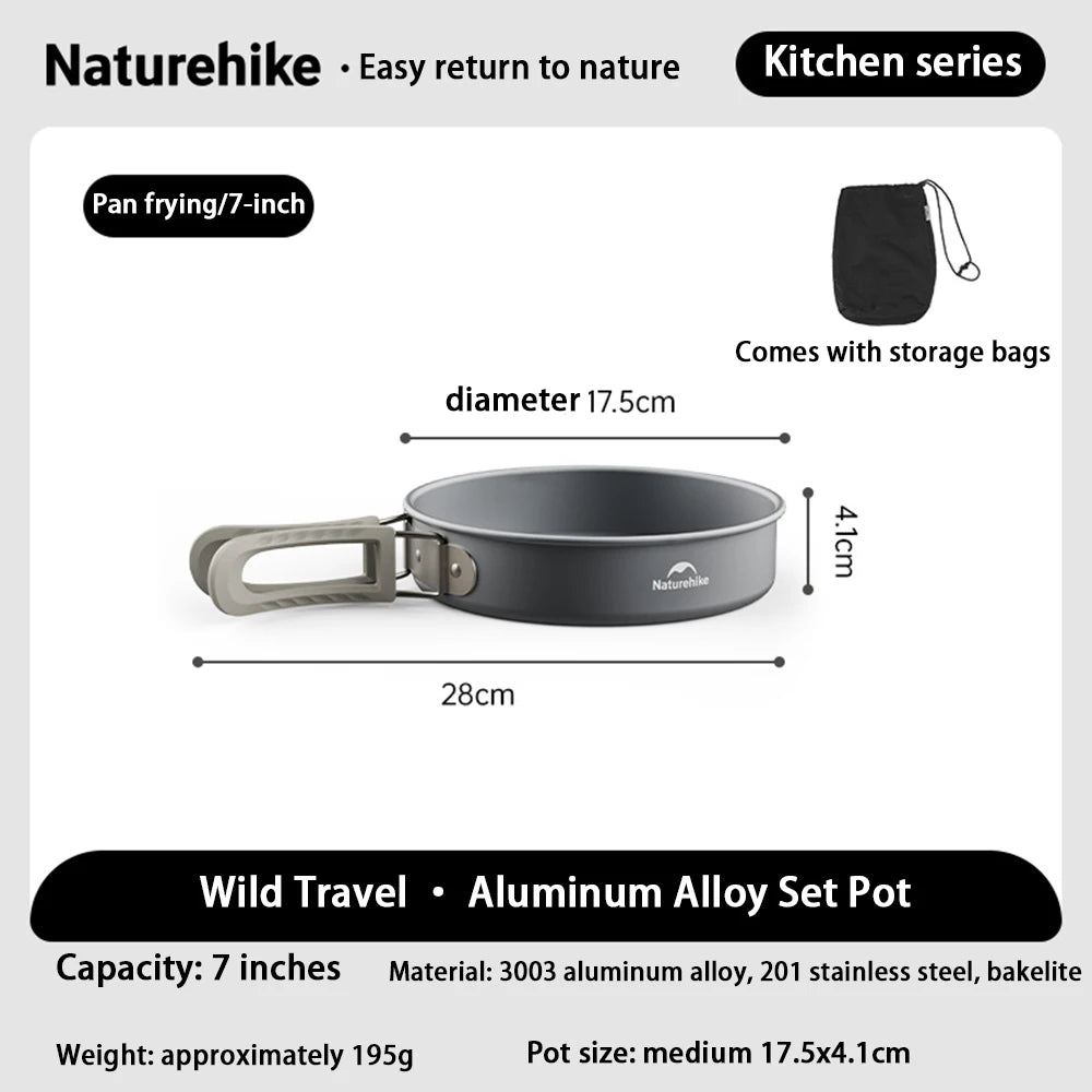 Camping Cookware Set Outdoor Pot Tableware Kit Camp Kitchen Equipment Accessories Pot Outdoor Camping Hiking and Picnic Tourist