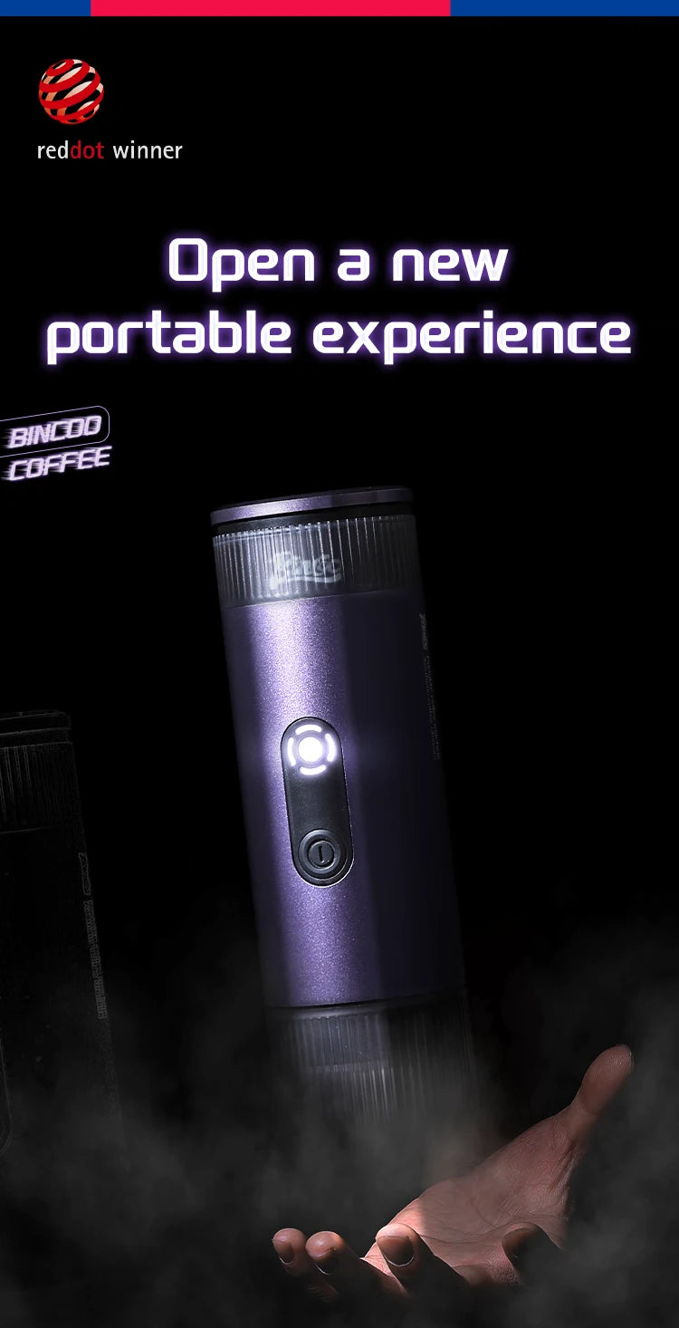 Bincoo Camping Portable Coffee Machine，Electric Wireless Heating Concentrate Extraction Espresso Machine，Design RedDot Award Hot