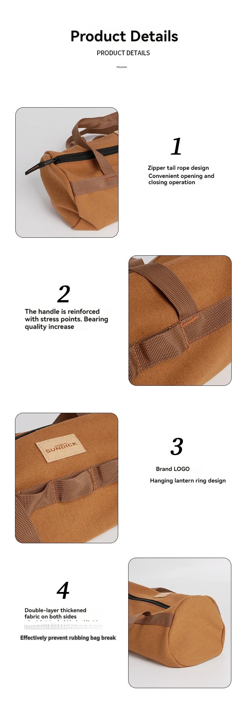 Outdoor Picnic Carrying Case Camping Bag Cutlery Pouch Larg Capacity Tableware Handbag Portable for Travel Supplies