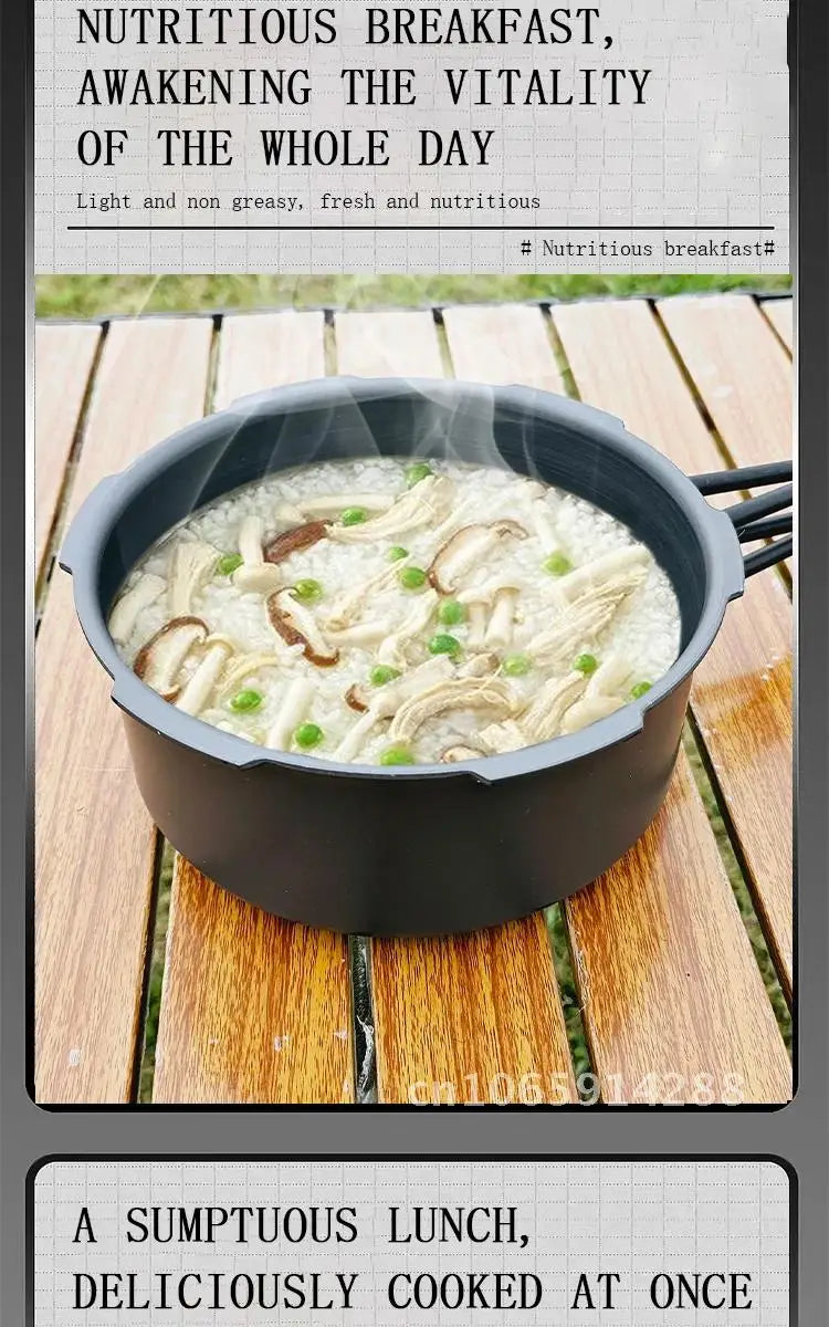 Portable Folding Outdoor Pressure Cooker Hiking Mountaineering Pressure Cooker 80kpa Plateau Cookware Camping Mini 1.8L