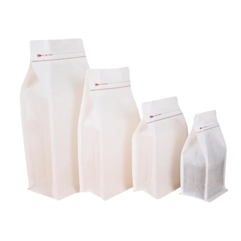 StoBag 50pcs Coffee Beans Bag Packaging with/No Valve Aluminum Foil Sealed for Powder Nuts Storage Reusable Pouches