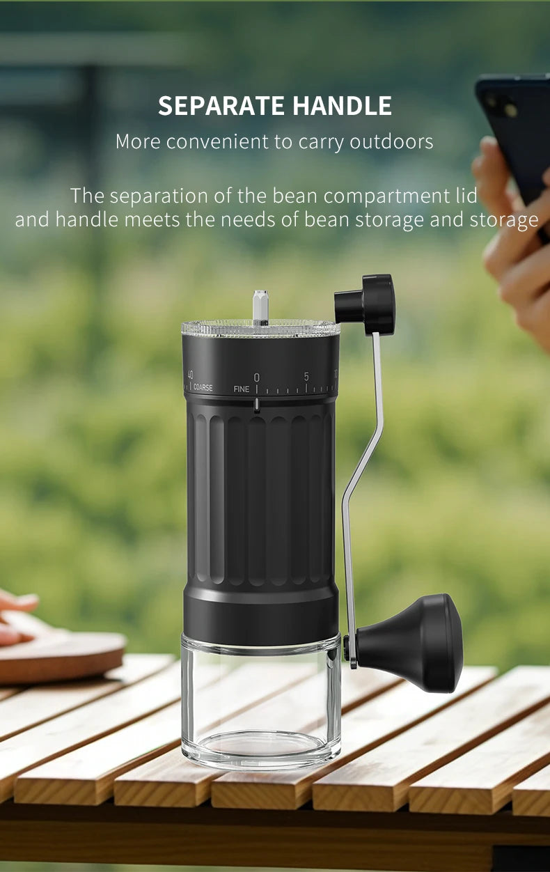 Mini Manual Coffee Grinder, 40 Adjustable Settings, Portable Hand Mill with 30g Capacity, Conical Burr for Espresso, Pour Over,