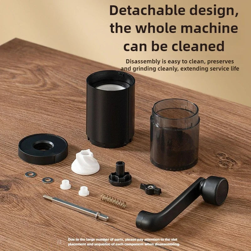 2025 New Hand Cranked Coffee Grinder Portable Adjustable Grinder Home Outdoors Travel Hand Crank Coffee Utensil