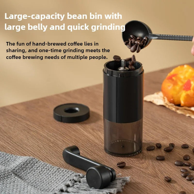 2025 New Hand Cranked Coffee Grinder Portable Adjustable Grinder Home Outdoors Travel Hand Crank Coffee Utensil