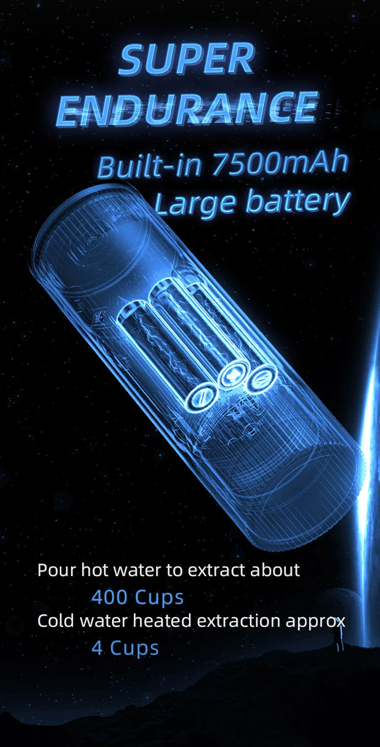 Bincoo Camping Portable Coffee Machine，Electric Wireless Heating Concentrate Extraction Espresso Machine，Design RedDot Award Hot