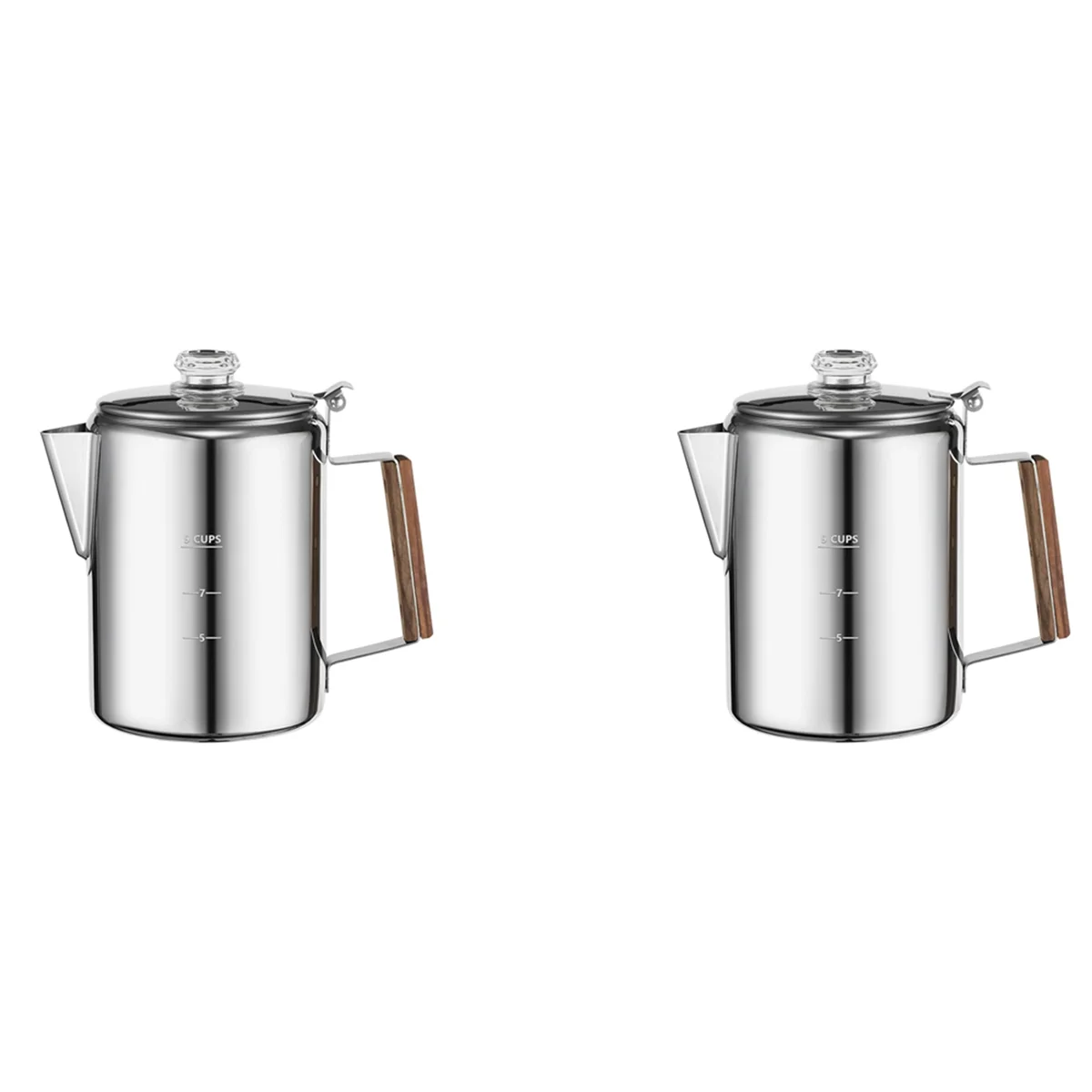 ABUN-2X Coffee Percolators Stovetop For Camping, Percolator Coffee Pot Stainless Steel Coffee Maker Camping Outdoors 9 Cup