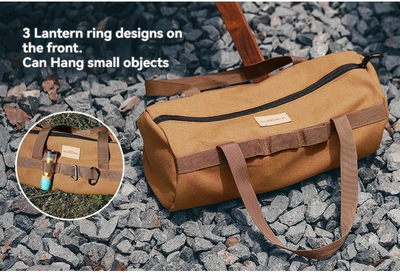 Outdoor Picnic Carrying Case Camping Bag Cutlery Pouch Larg Capacity Tableware Handbag Portable for Travel Supplies