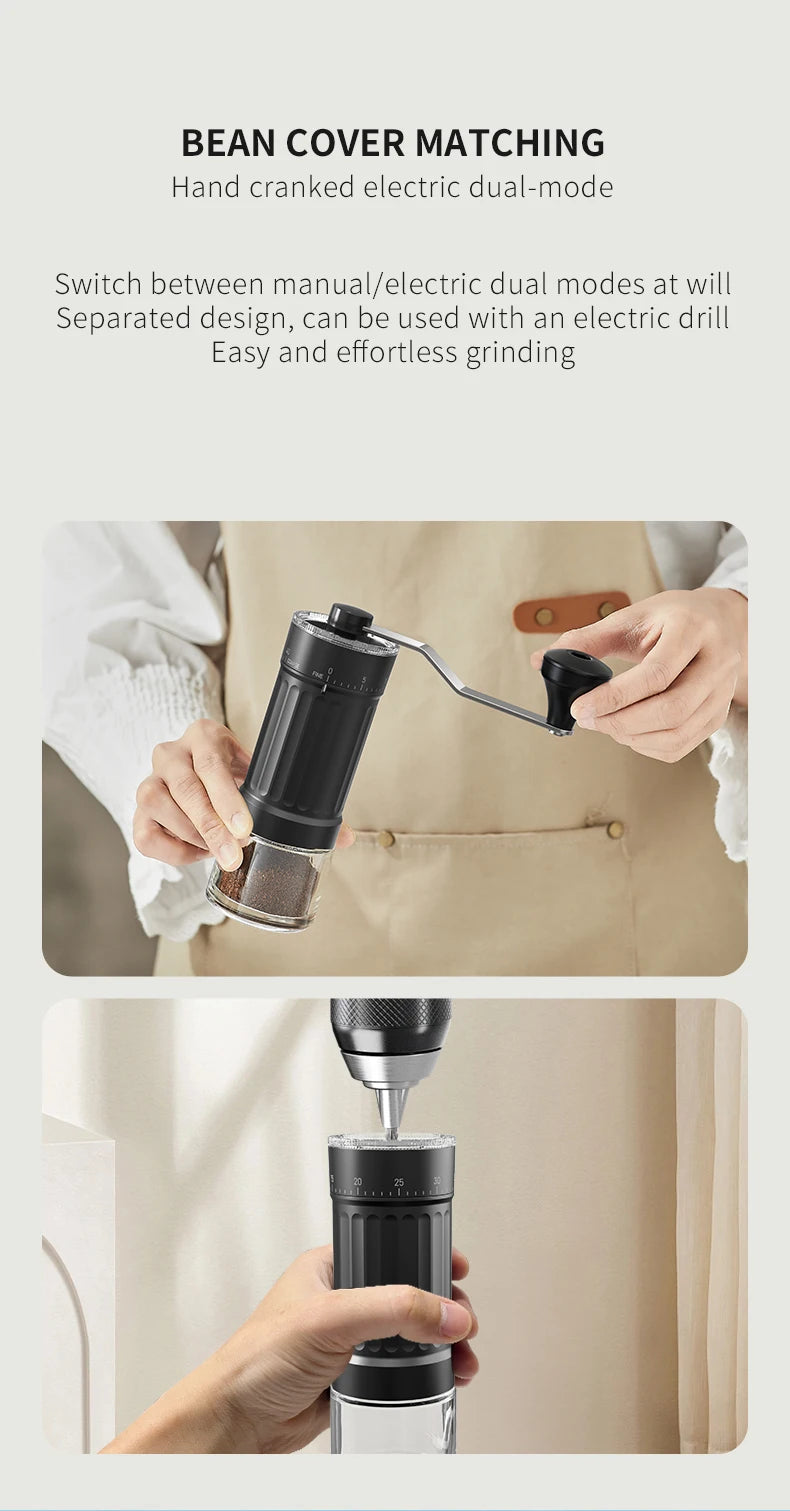 Mini Manual Coffee Grinder, 40 Adjustable Settings, Portable Hand Mill with 30g Capacity, Conical Burr for Espresso, Pour Over,