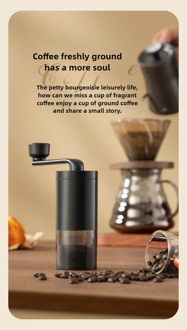 2025 New Hand Cranked Coffee Grinder Portable Adjustable Grinder Home Outdoors Travel Hand Crank Coffee Utensil