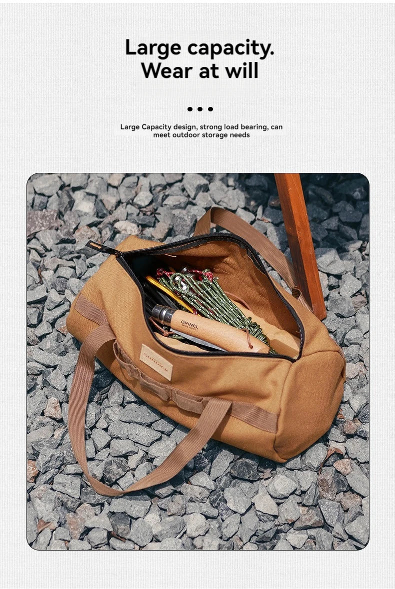 Outdoor Picnic Carrying Case Camping Bag Cutlery Pouch Larg Capacity Tableware Handbag Portable for Travel Supplies