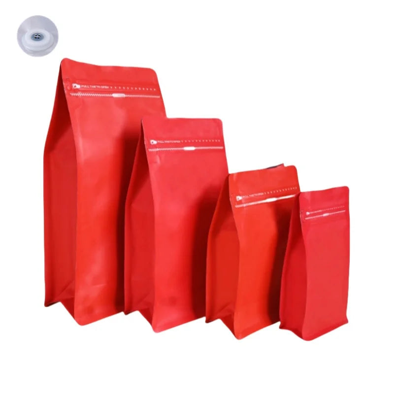 StoBag 50pcs Coffee Beans Bag Packaging with/No Valve Aluminum Foil Sealed for Powder Nuts Storage Reusable Pouches