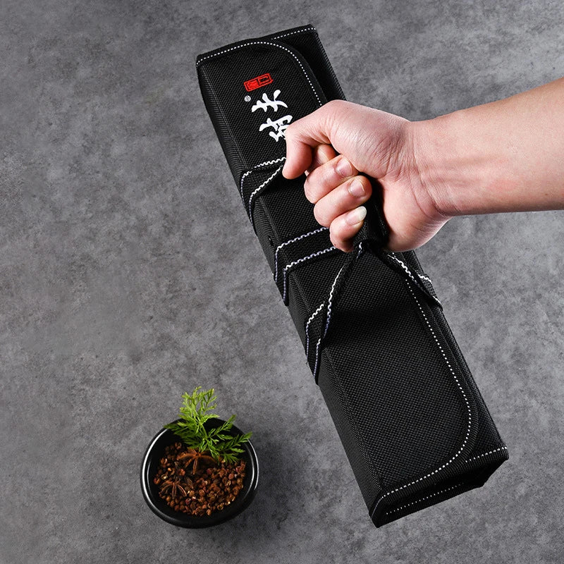 6 Pockets Cooking Chef Knife Roll Bag Kitchen Cutter Storage Holder Outdoor Camping Travel Portable Carry Knives Protective Case