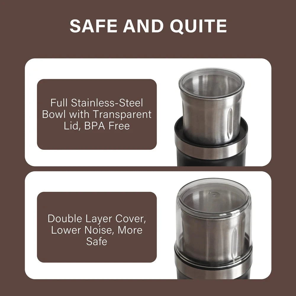 Coffee Grinder high-power Beans Grinder Machine  Detachable for cleaning household multifunctional Blender For Kitchen Cafe