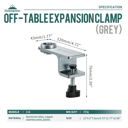 CAMPINGMOON Z18 BKZ18 Flat Gas Cylinder Lamp Stove Head Heating Stove Table Fixing Fixture Camping Desktop Extension Accessories